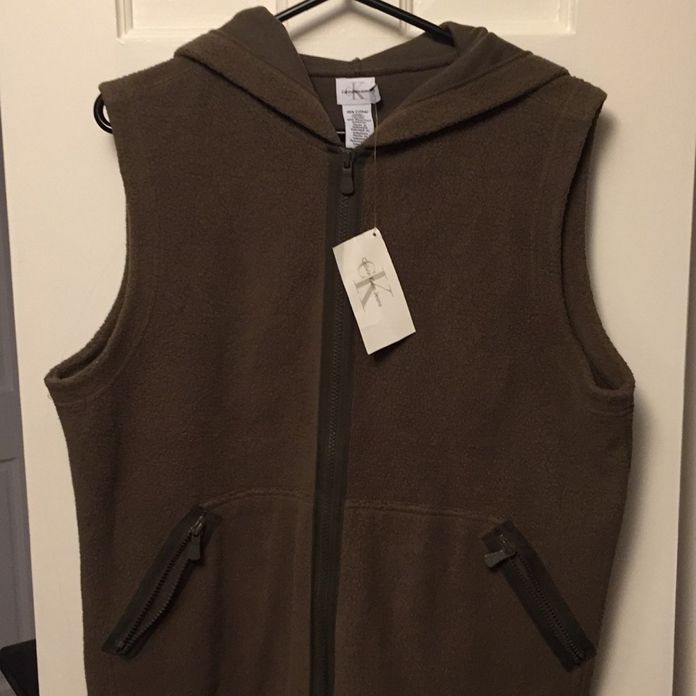 Women’s Calvin Klein Fleece Vest with hood size XL